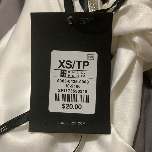 Xs white halter shine strap top - Picture 2 of 2